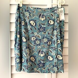 Charter Club Blue Two Button Wrap Skirt - Size 12 NWT